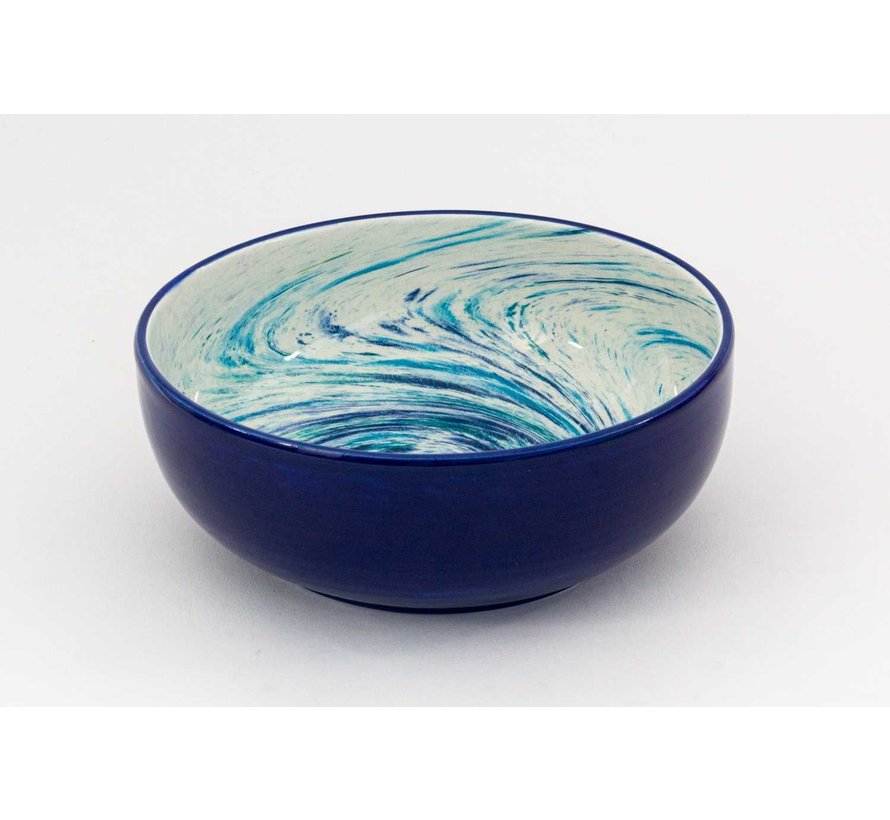 Salad Bowl Ceramic Aguas Blue 24 cm
