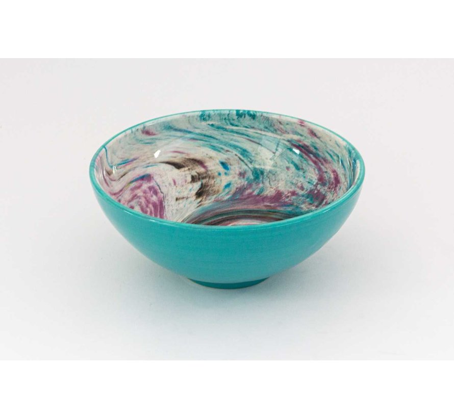 Serving Bowl Ceramic Aguas Turquoise ∅ 22 cm