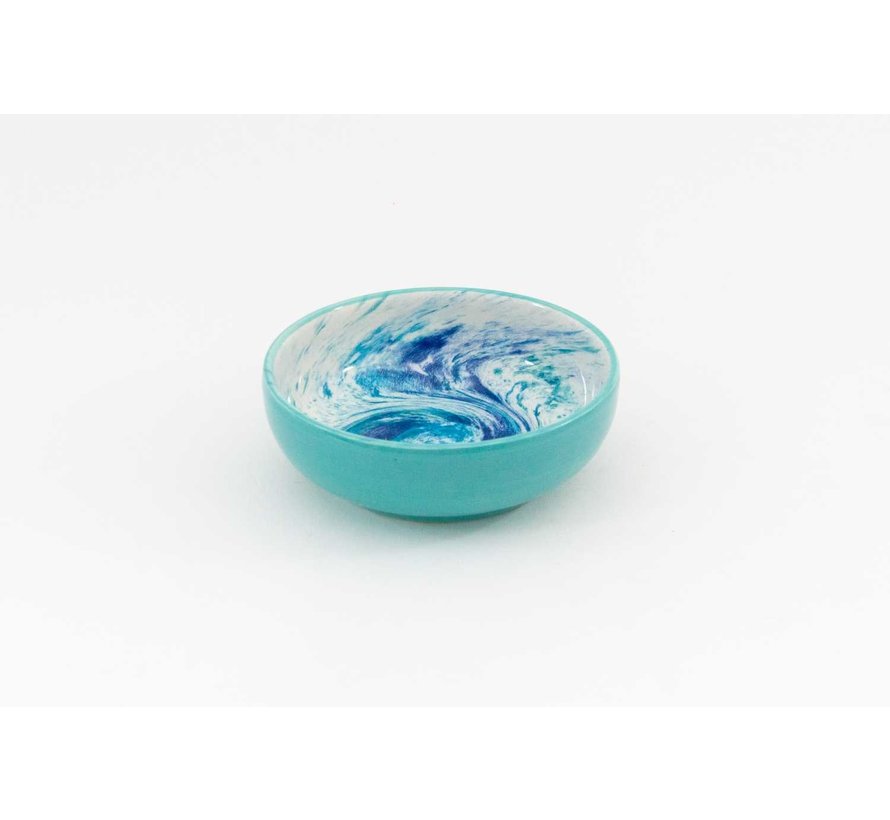 Salad Bowl Ceramic Aguas Turquoise 15 cm