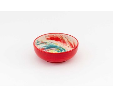 Salad Bowl Ceramic Aguas Red 15 cm