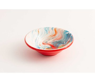 Tapas Dish Ceramic Aguas Red 11 cm