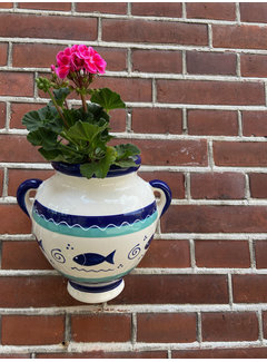 Hanging Flower Pot Peces Azul