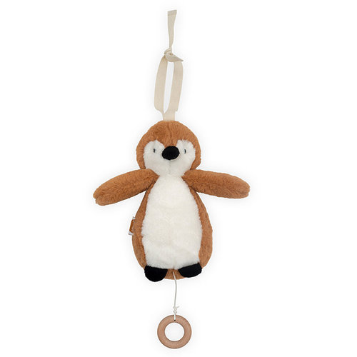 Jollein Jollein Muziekhanger Pinguin | Caramel Jollein Jollein Muziekhanger Pinguin | Caramel