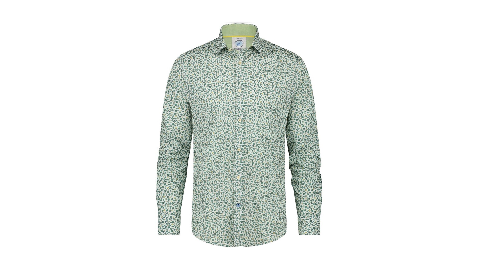 A Fish Named Fred 28.017 AFNF Shirt watercolor dots 072 green