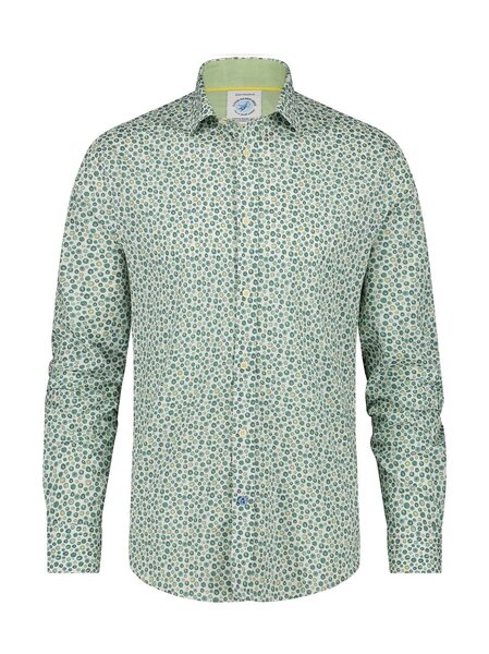 A Fish Named Fred 28.017 AFNF Shirt watercolor dots 072 green