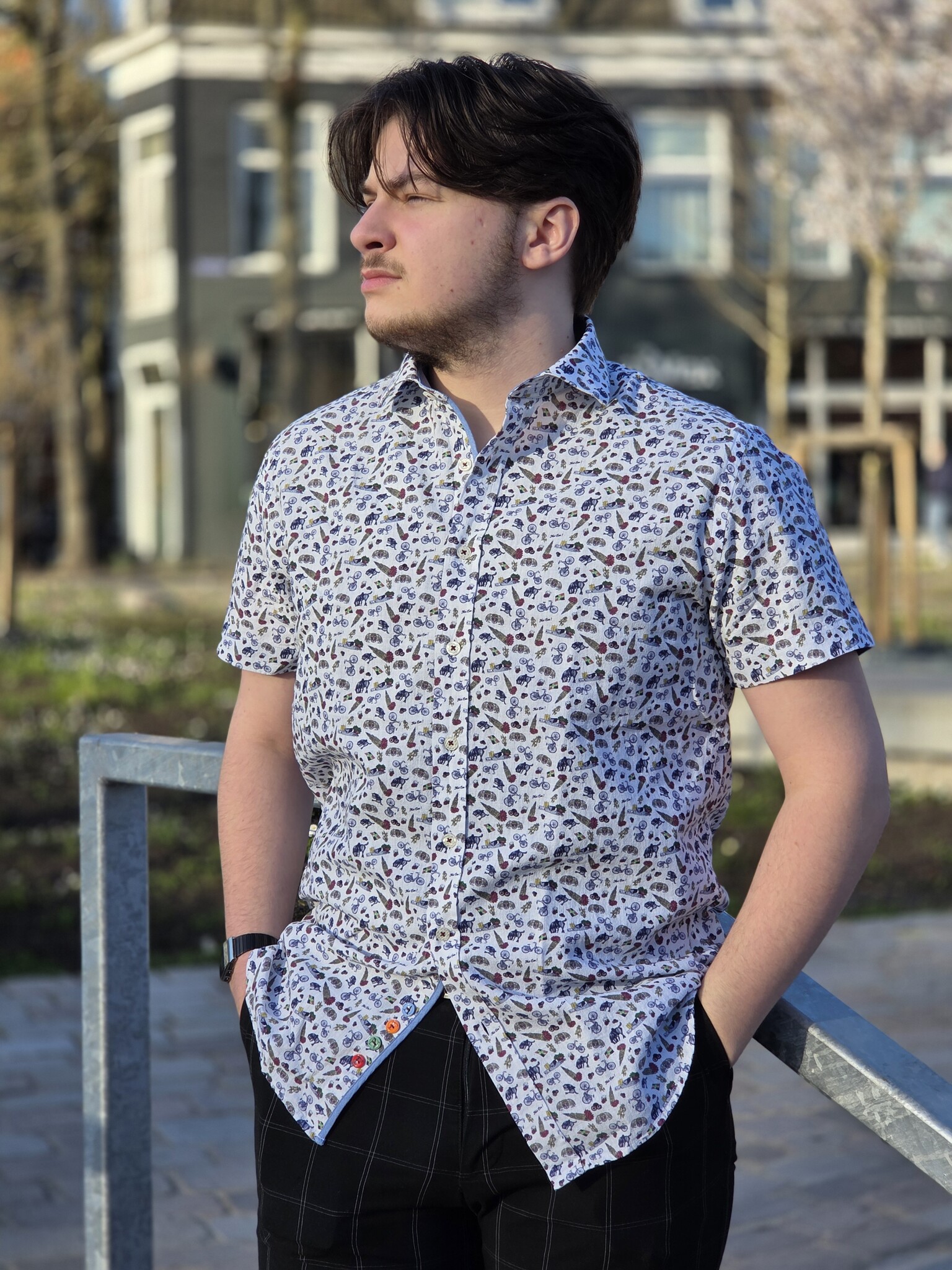 Groningen elements short sleeve shirt - Zaalleatherwear