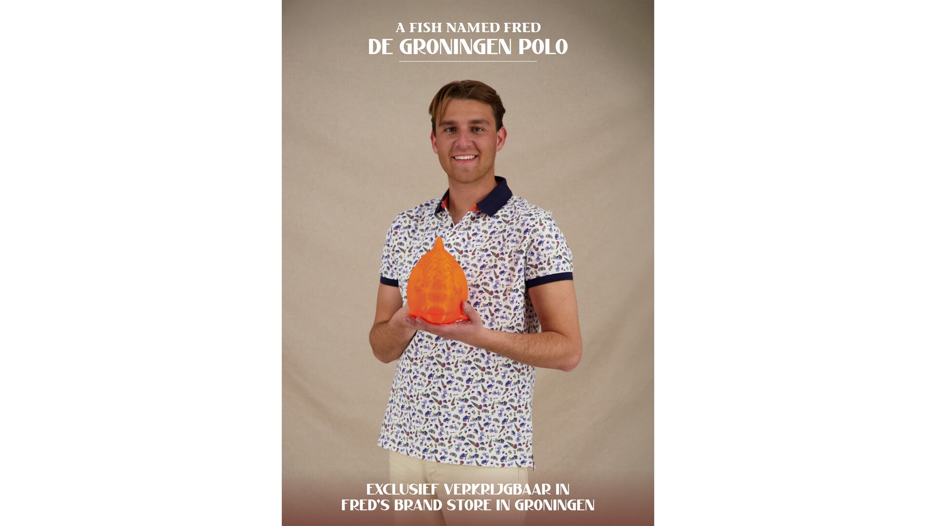 A Fish Named Fred AFNF Polo Groningen White/Navy