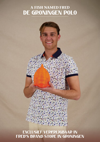 A Fish Named Fred AFNF Polo Groningen White/Navy