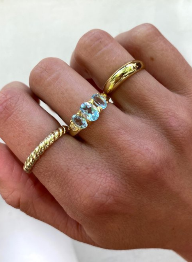 Josephina Jewelry Vintage Blue Topaz Ring
