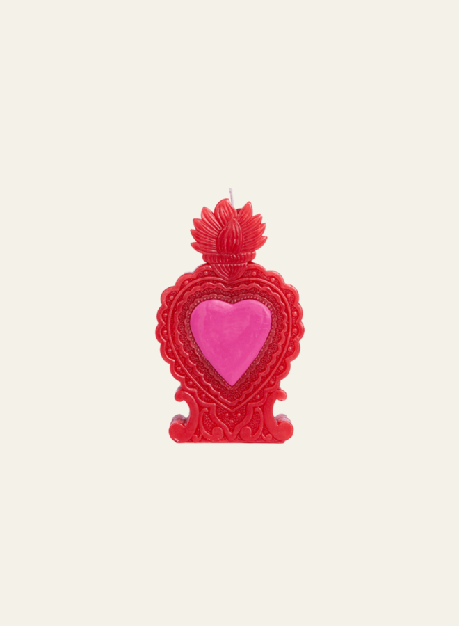 Kitsch Kitchen Candle Milagro Heart Red