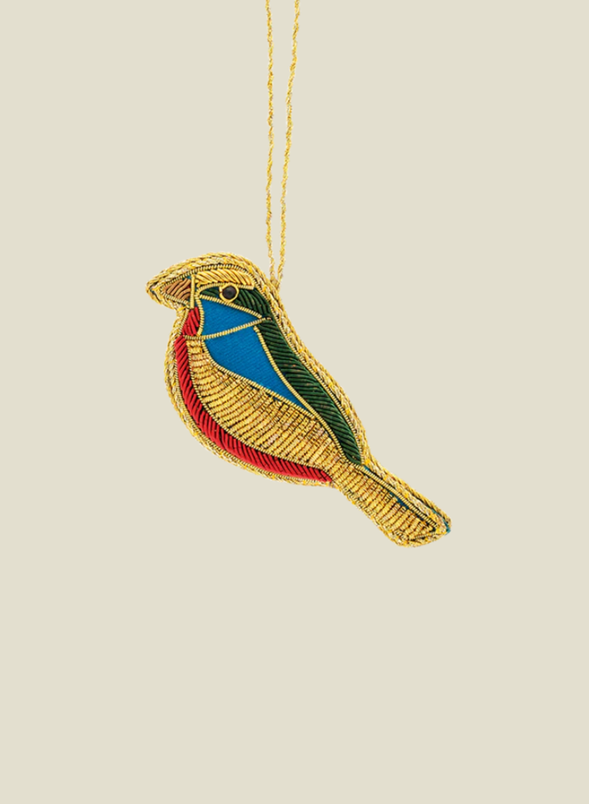 Ornament Embroidered Songbird