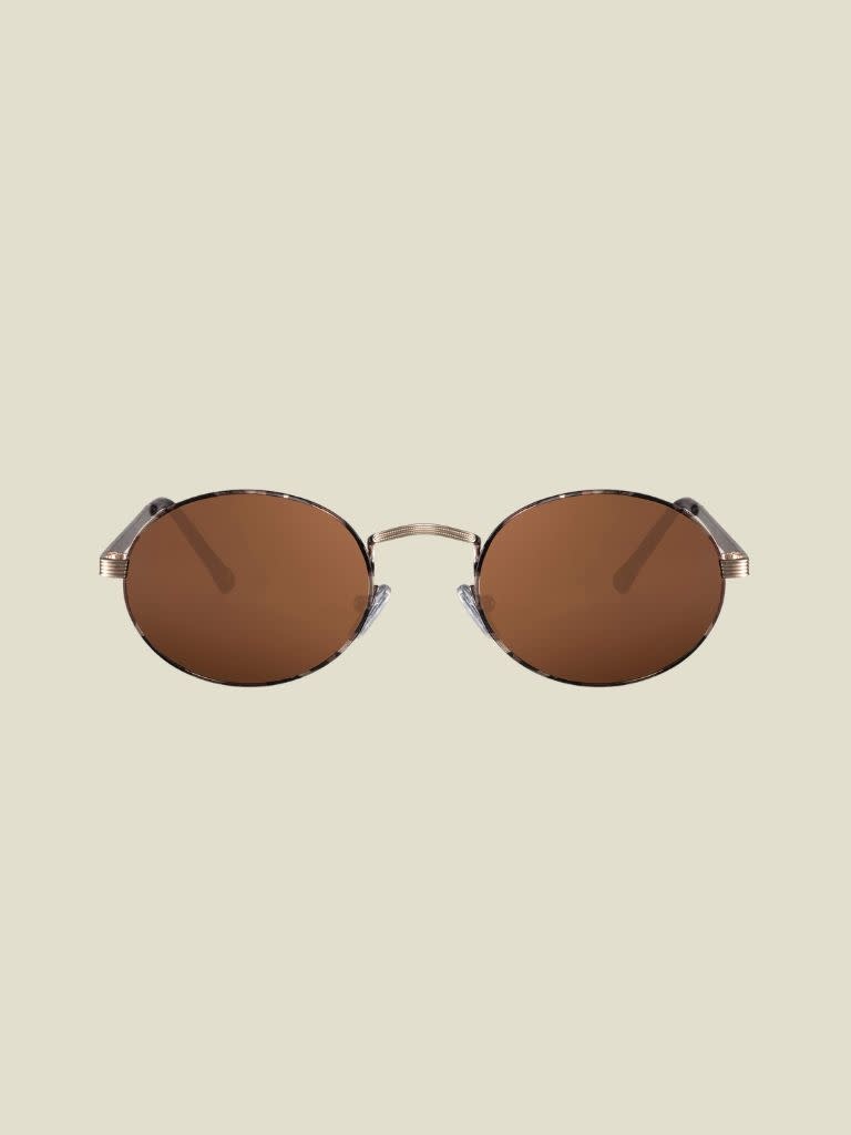 Mevrouw Anekdote Overdreven Make My Day - Sunglasses Round Small Brown Black - Make My Day
