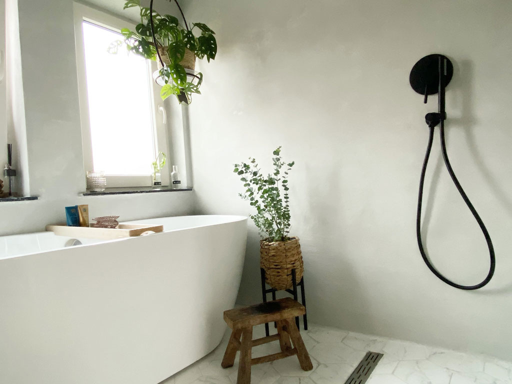 Inspiratie voor een beton ciré badkamer