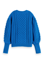 Scotch&Soda 168243 half zip chunky cable knit pullover