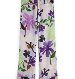 Scotch&Soda 171261 All-over printed drapey wide-leg pants painters flower