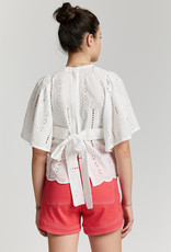 Indee Noor lace top with large sleeves off white