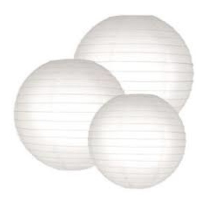 Amlux Witte lampion voor buiten Ø25cm