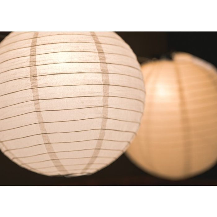 Amlux Witte lampion voor buiten Ø35cm