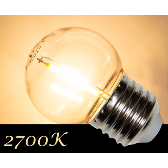 Amlux LED Filament kogellamp 1W - transparant - 2700K