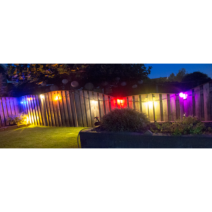 Amlux prikkabel - 25 meter met 100 LED lampen  (7 kleuren)
