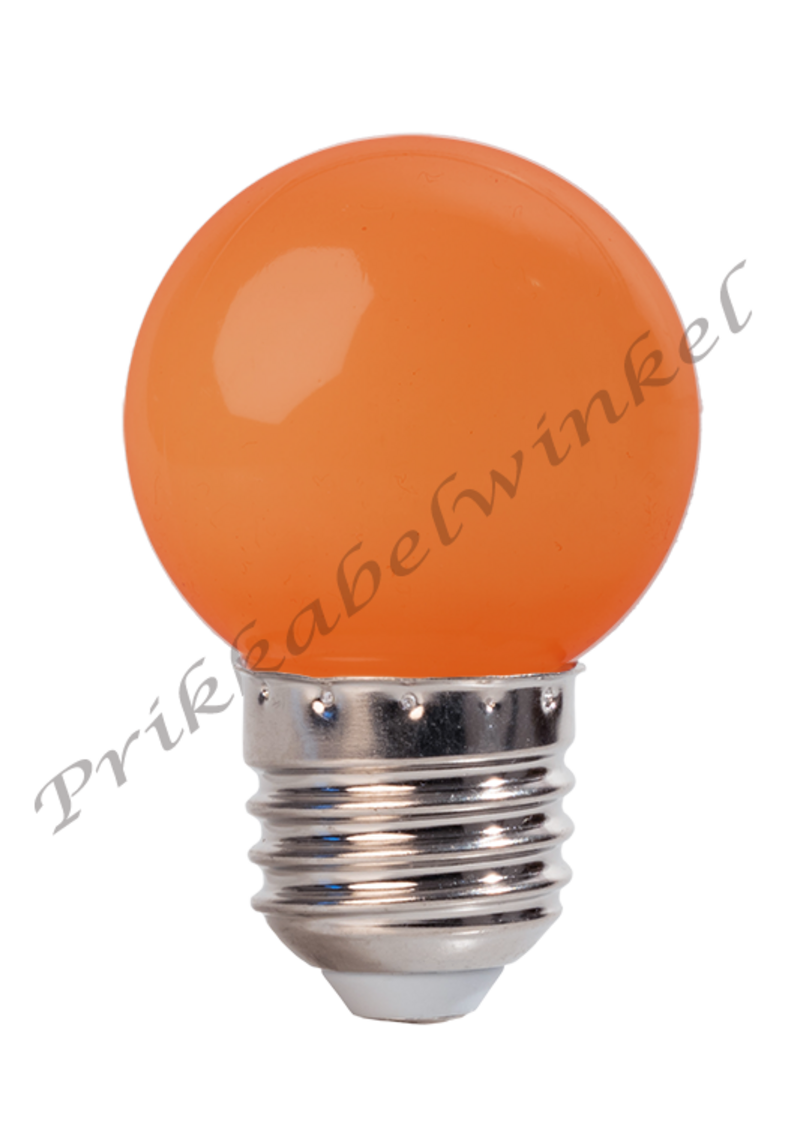 Amlux Dimbare LED kogellamp - 1W E27 Oranje