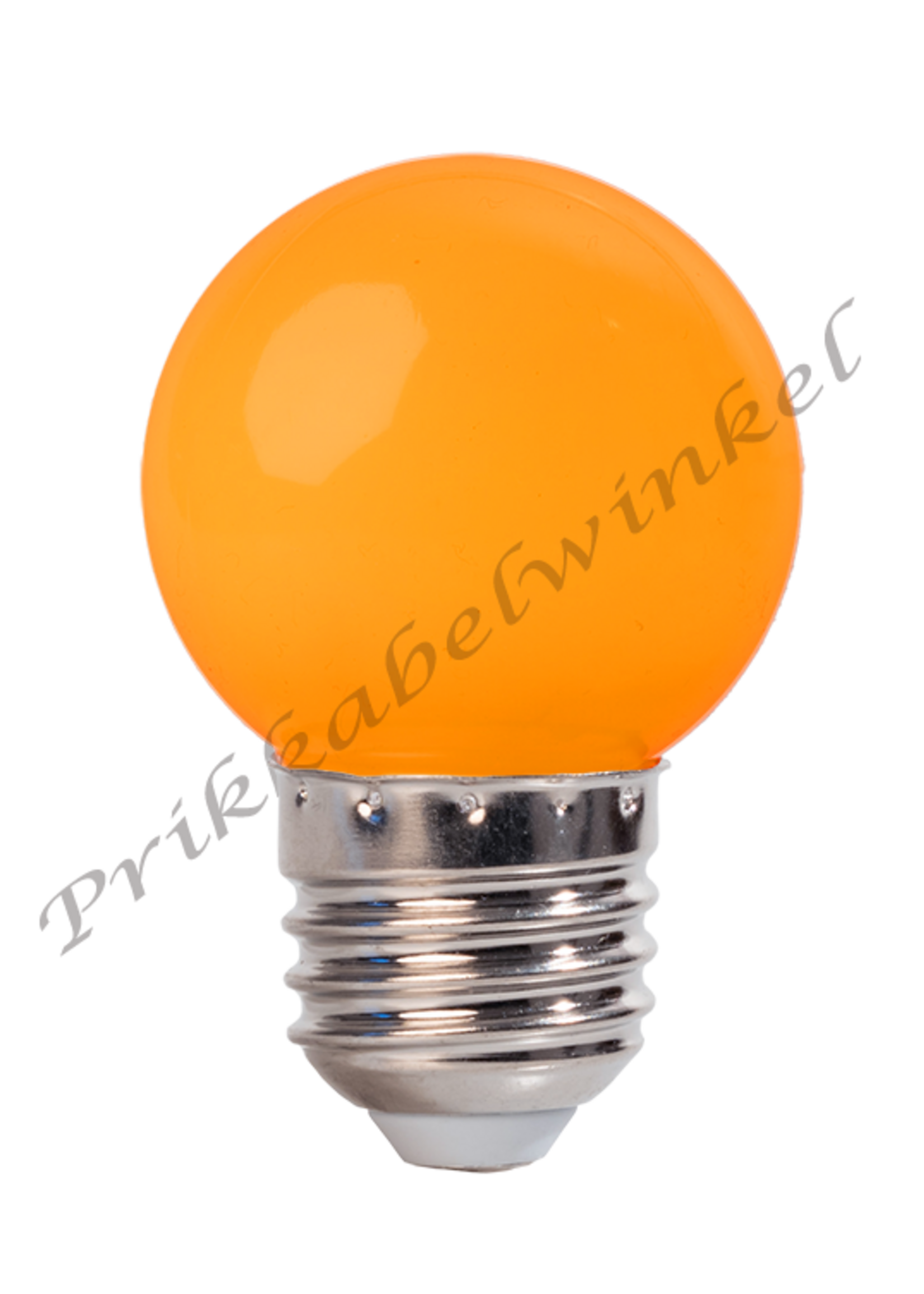 Amlux Dimbare LED kogellamp - 1W E27 Oranje