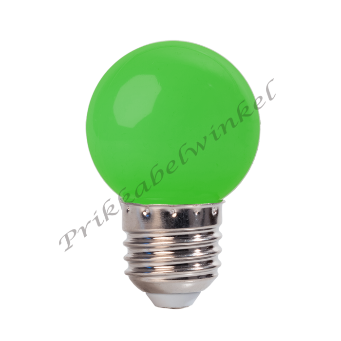 Amlux LED kogellamp - 1W E27 Oranje Groen