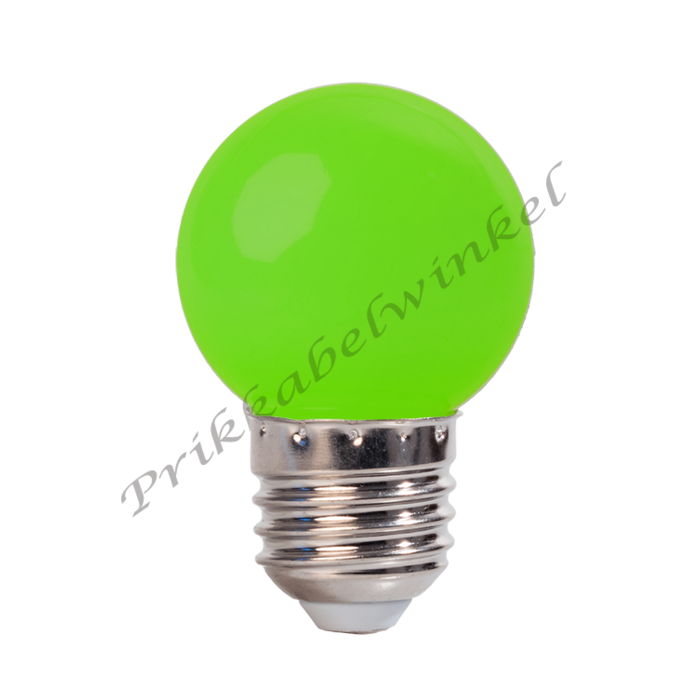 Amlux LED kogellamp - 1W E27 Oranje Groen