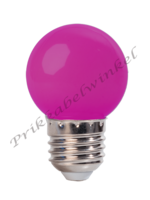Amlux LED kogellamp - 1W E27 Roze - Dimbaar