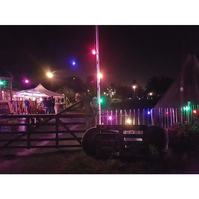 Amlux prikkabel - 20 meter met 40 LED lampen  (7 kleuren)