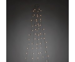 Konstsmide Konstsmide Kerstverlichting - LED lichtmantel 180cm met ring voor kerstboom  - 5x30 cherry LED