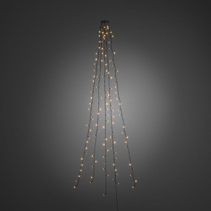 Konstsmide Kerstverlichting - LED lichtmantel 180cm met ring voor kerstboom  - 5x 30 LED lampjes