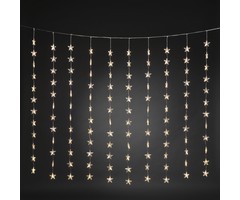 Konstsmide Konstsmide Kerstverlichting - Warm wit LED sterren gordijn 140x120 CM