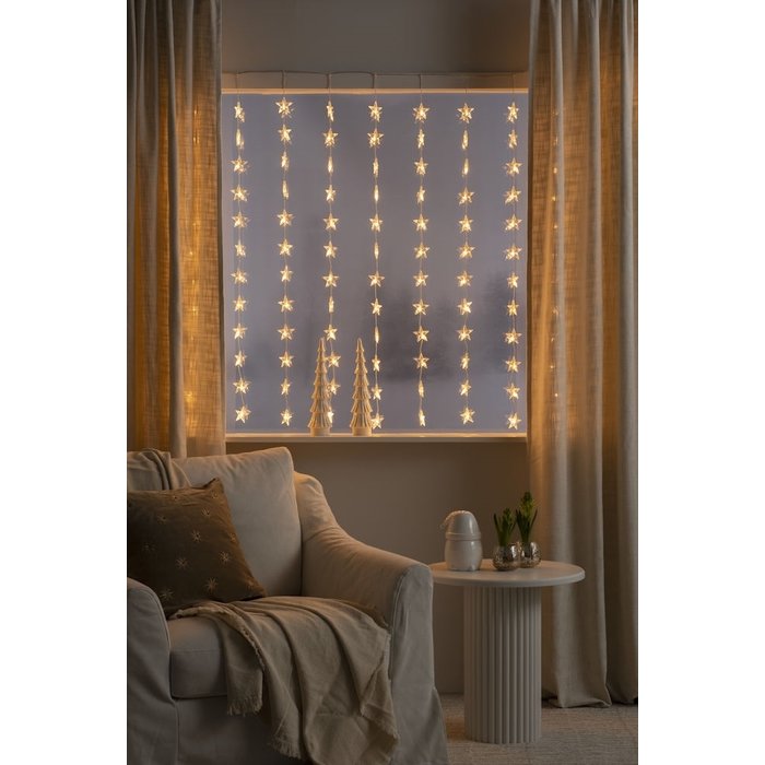 Konstsmide Konstsmide Kerstverlichting - Zeer warm witte  LED sterren gordijn 140x120 CM