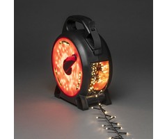 Konstsmide Konstsmide Kabelhaspel met 19 meter clusterverlichting 400 warm witte LEDS