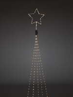 Konstsmide Konstsmide LED kerstverlichting boommantel met ster - 7,35 meter warm wit
