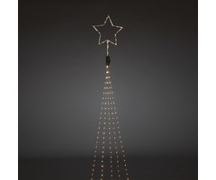 Konstsmide Konstsmide LED kerstverlichting boommantel met ster - 7,35 meter warm wit