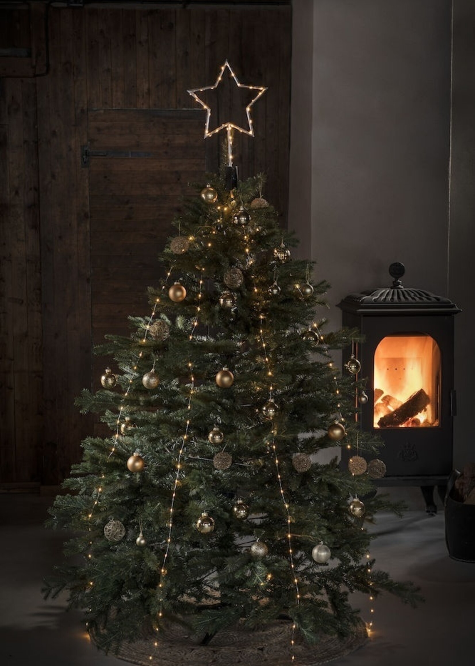 Konstsmide Konstsmide LED kerstverlichting boommantel met ster - 2,35 meter verlicht