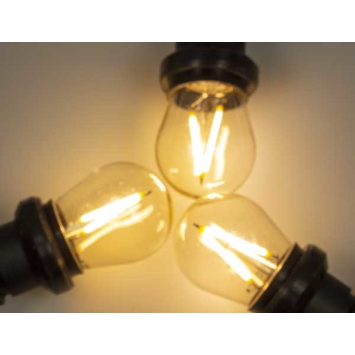 Amlux Prikkabelset 50 meter met 50 witte filament LED  lampen