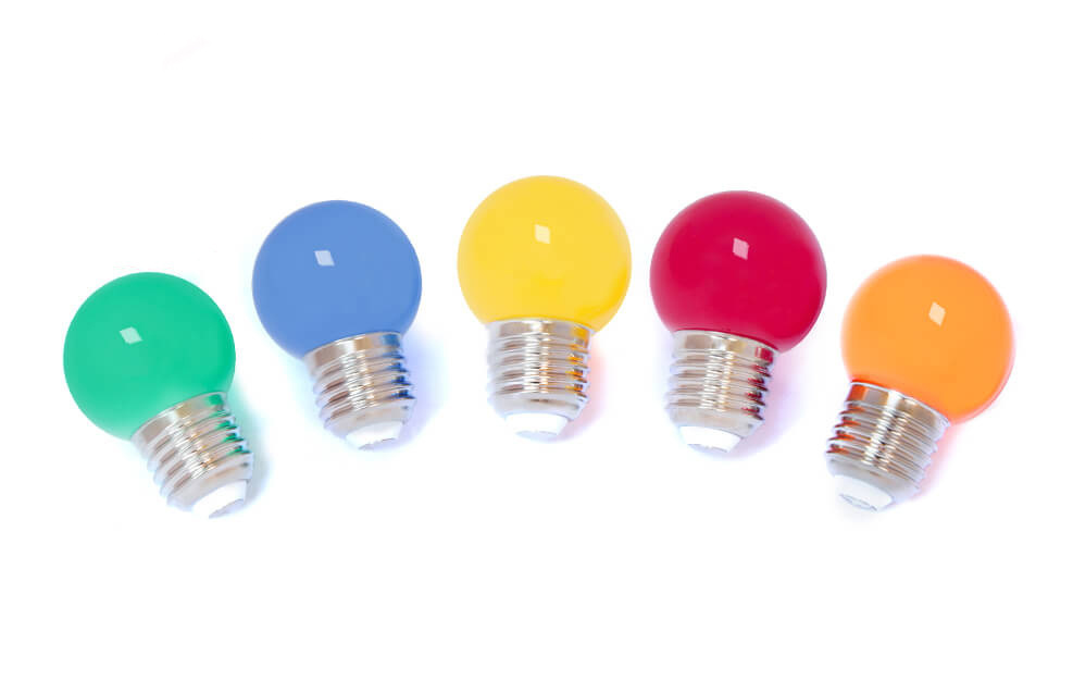 Amlux Set 40 gekleurde LED lampen - 6 kleuren