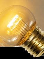 Amlux LED kogellamp 0,7W - transparant kap - E27 zeer warm wit