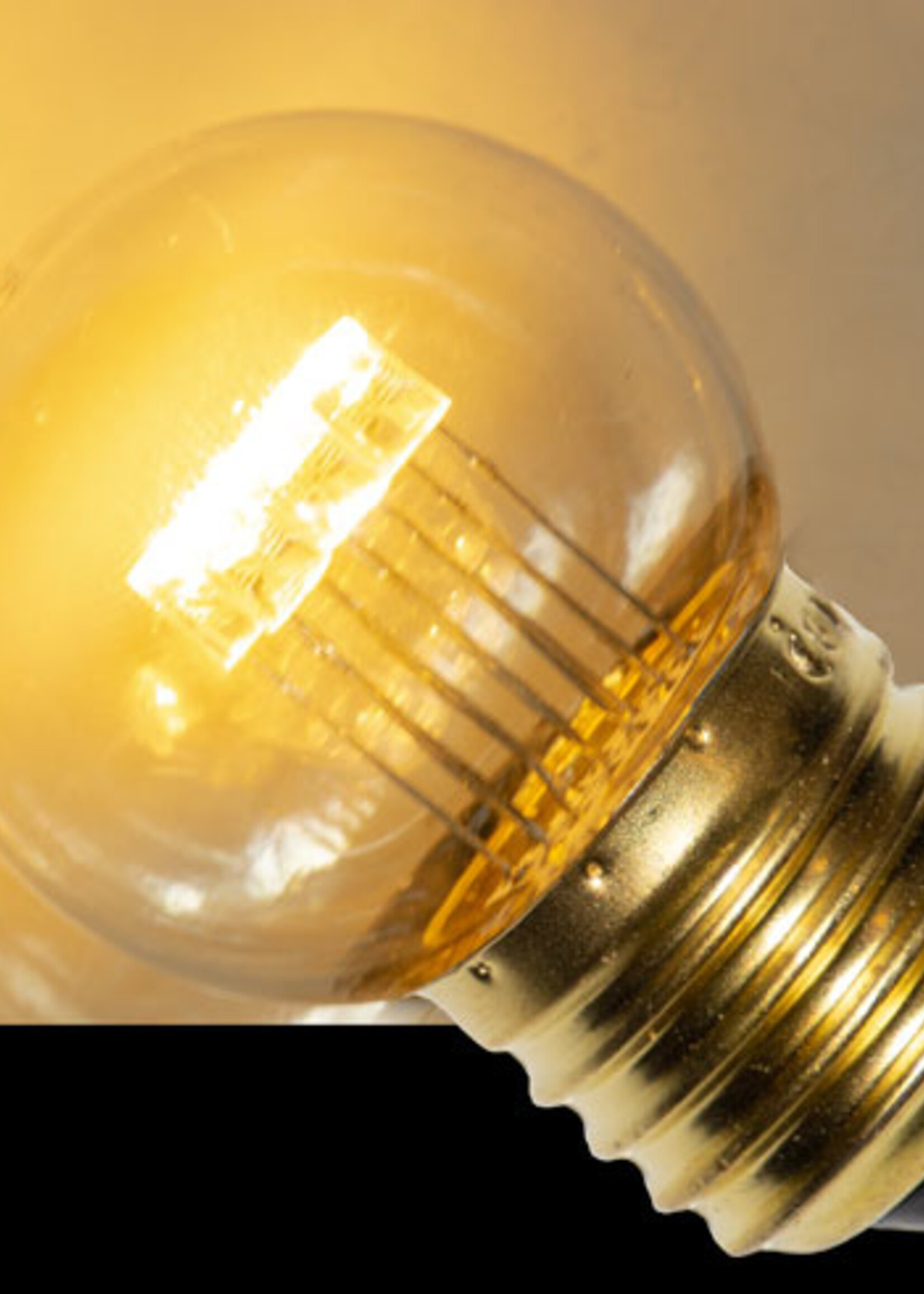 Amlux LED kogellamp - 0,7W - transparant kap - E27 2000K