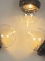 Amlux prikkabel set 25 meter met 100 warm  witte LED lampen - transparante kap