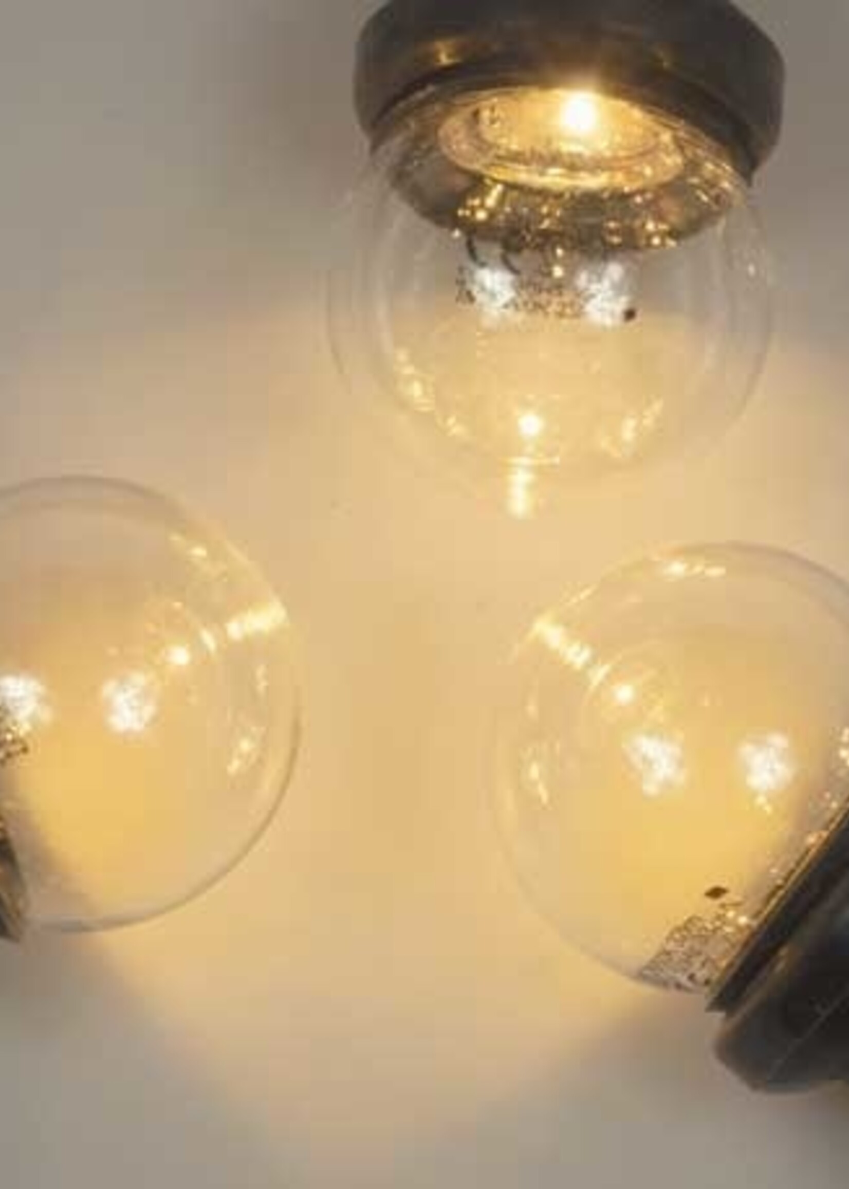 Amlux prikkabel set 25 meter met 100 warm  witte LED lampen - transparante kap