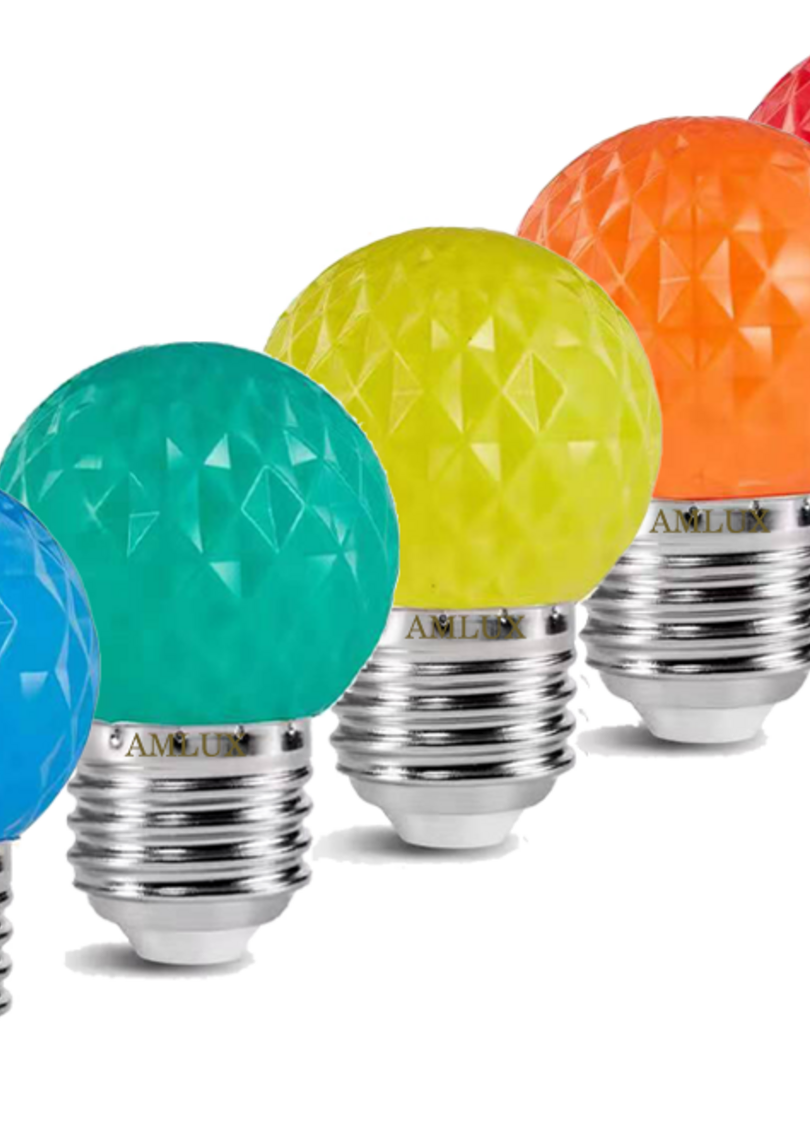 Amlux Set 25 gekleurde golfbal LED lampen - 5 kleuren