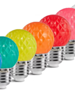 Amlux Set 30 gekleurde golfbal LED lampen - 7 kleuren