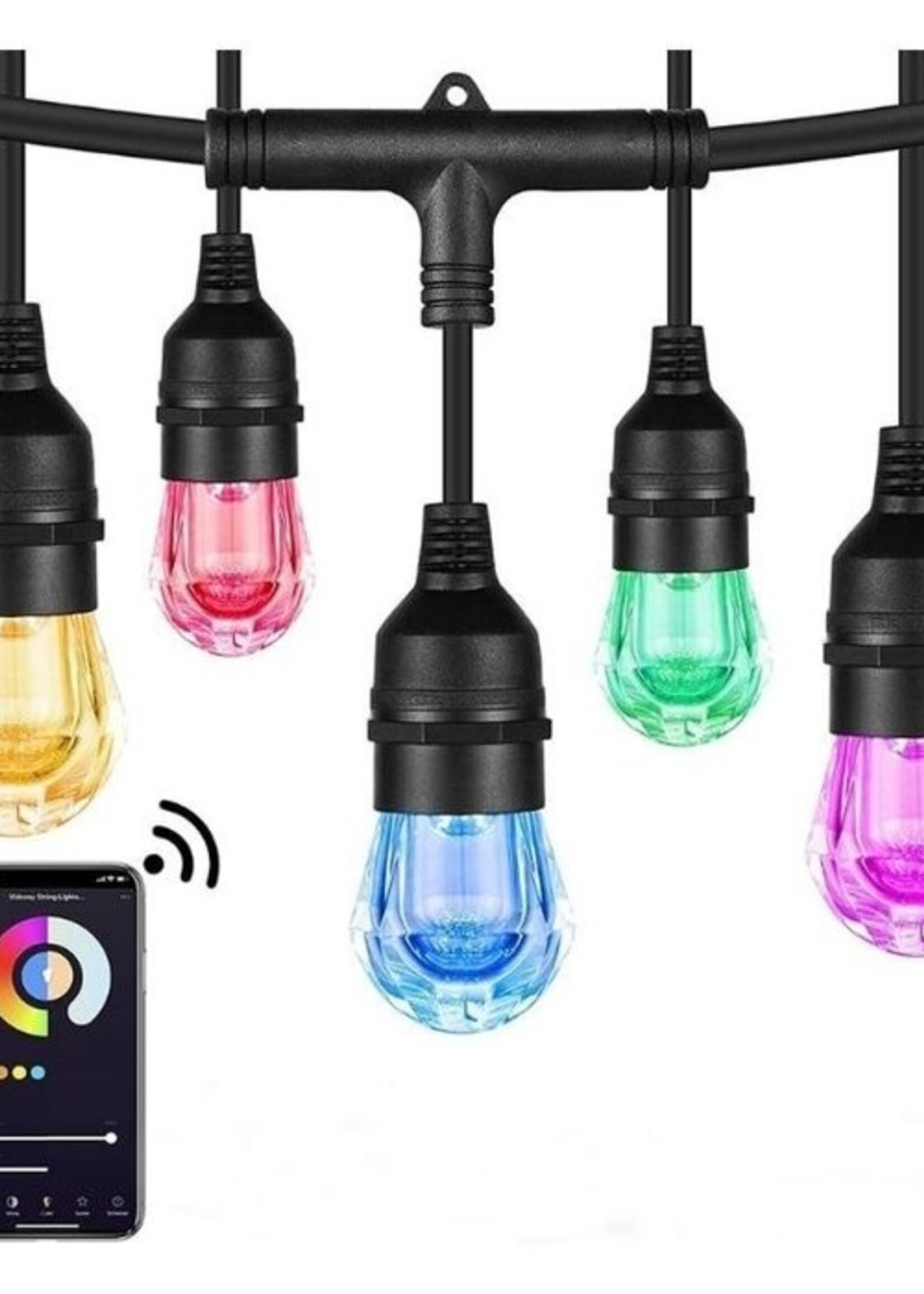 Amlux Smart decoratieve lichtslinger 15 Meter met 15 LED lampen - WIFI APP