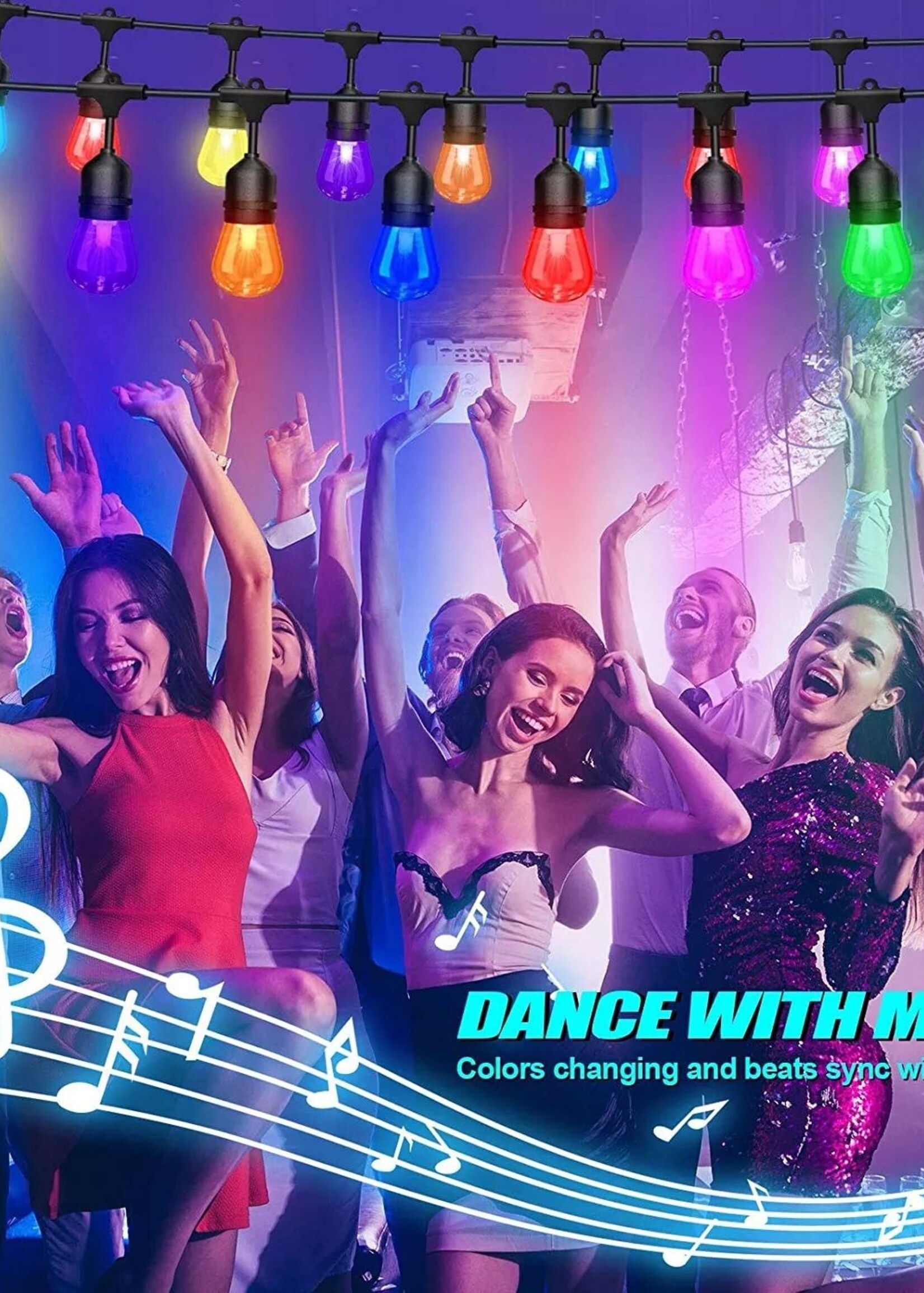 Amlux Smart decoratieve lichtslinger 7,5 Meter met 12 LED lampen - WIFI APP