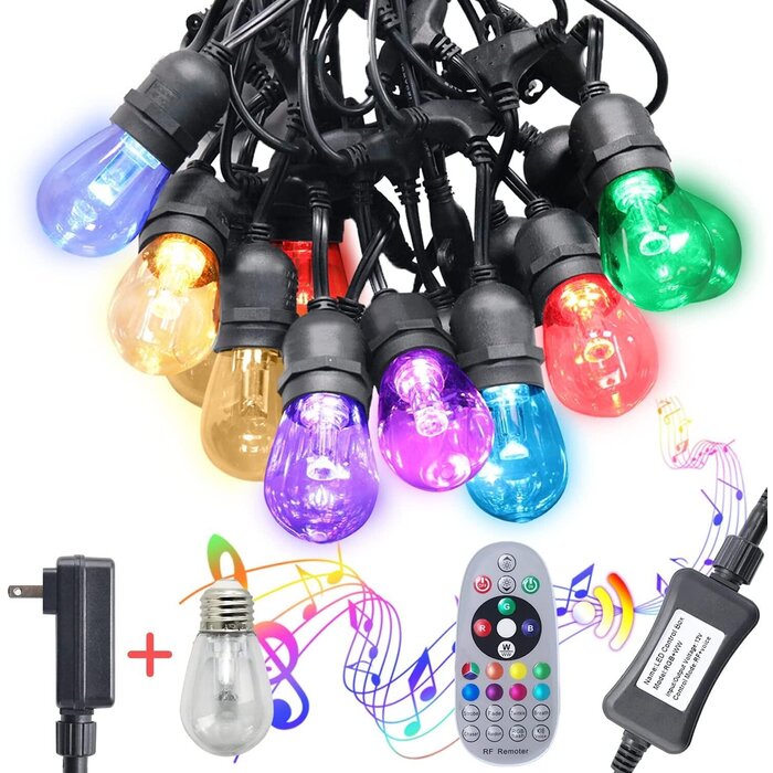 Amlux Smart decoratieve lichtslinger 7,5 Meter met 12 LED lampen - afstandsbediening