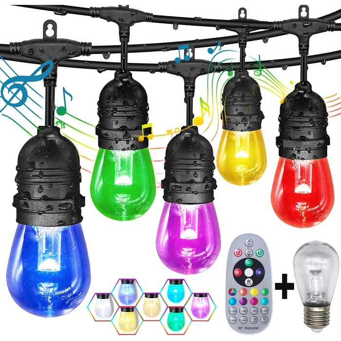 Amlux Smart decoratieve lichtslinger 7,5 Meter met 12 LED lampen - afstandsbediening